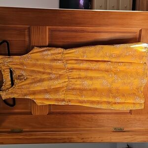 Merona Yellow Floral Casual Dress